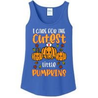 Pumpkins Nurse Halloween Scrub Top Fall Thanksgiving Ladies Essential Tank