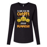 Pumpkins Nurse Halloween Scrub Top Fall Thanksgiving Women Womens Cotton Relaxed Long Sleeve T-Shirt