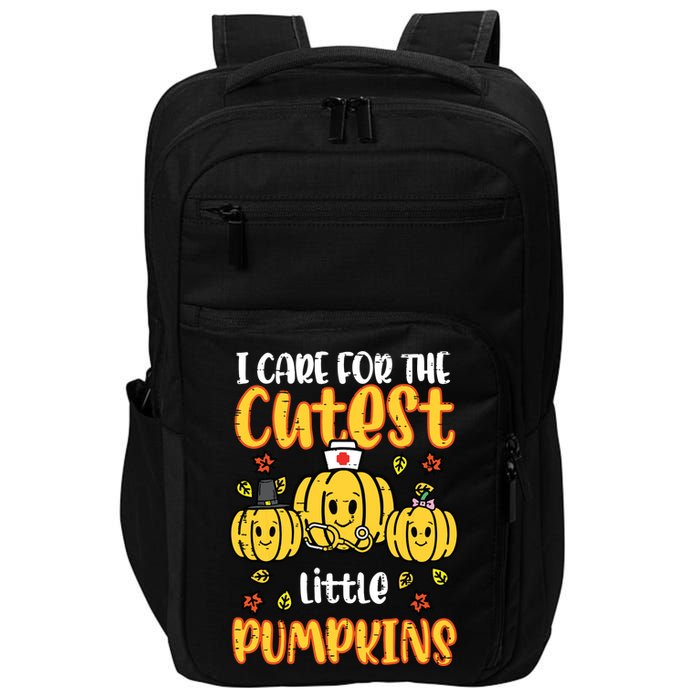 Pumpkins Nurse Halloween Scrub Top Fall Thanksgiving Women Impact Tech Backpack