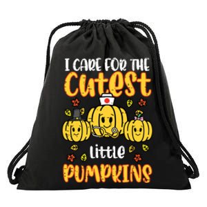 Pumpkins Nurse Halloween Scrub Top Fall Thanksgiving Women Drawstring Bag