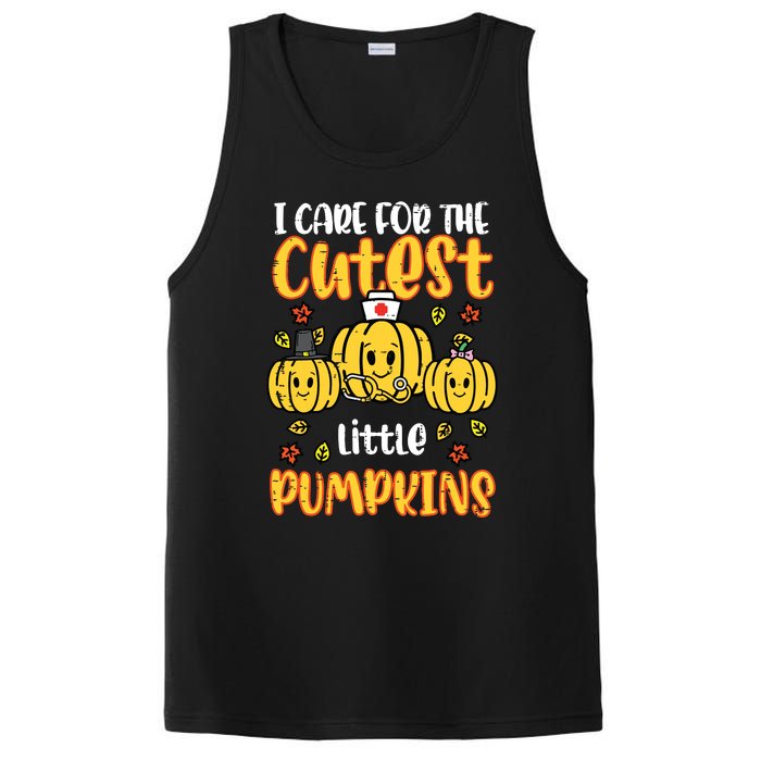 Pumpkins Nurse Halloween Scrub Top Fall Thanksgiving Women PosiCharge Competitor Tank