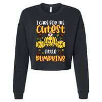 Pumpkins Nurse Halloween Scrub Top Fall Thanksgiving Women Cropped Pullover Crew