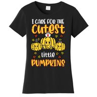 Pumpkins Nurse Halloween Scrub Top Fall Thanksgiving Women Women's T-Shirt