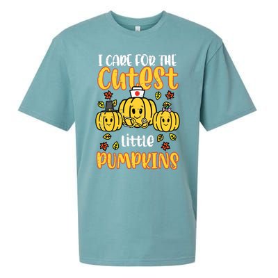 Pumpkins Nurse Halloween Scrub Top Fall Thanksgiving Women Sueded Cloud Jersey T-Shirt