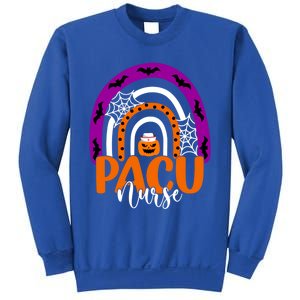 Pacu Nurse Halloween Costume Nurses Pumpkin Rainbow Nursing Gift Sweatshirt