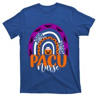 Pacu Nurse Halloween Costume Nurses Pumpkin Rainbow Nursing Gift T-Shirt