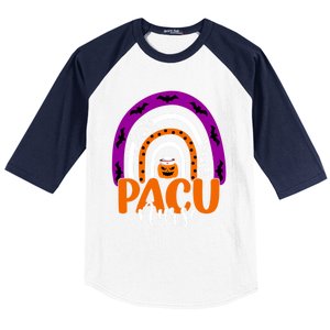 Pacu Nurse Halloween Costume Nurses Pumpkin Rainbow Nursing Gift Baseball Sleeve Shirt