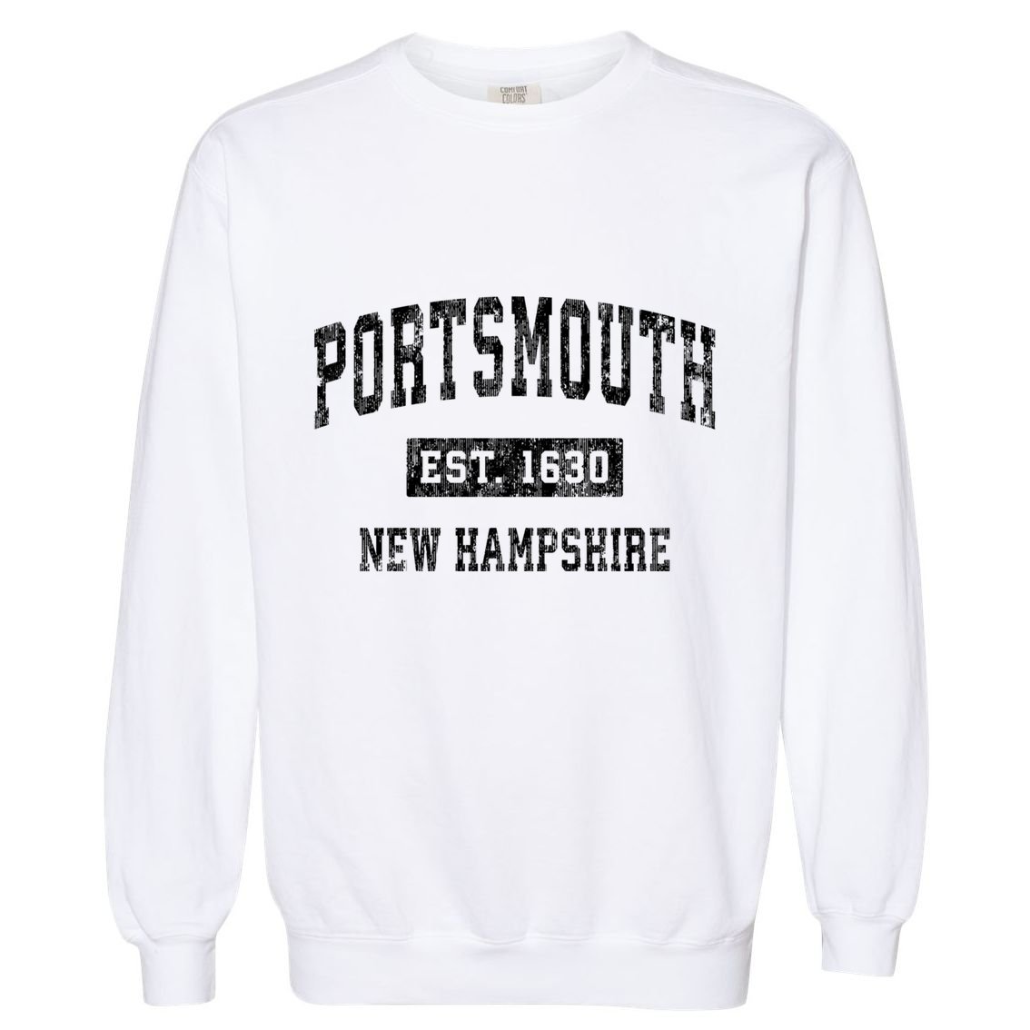 Portsmouth New Hampshire Nh Vintage Sports Garment-Dyed Sweatshirt