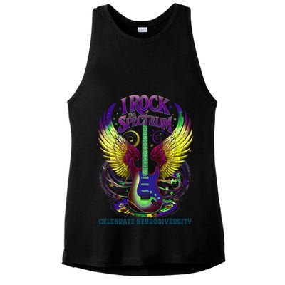 Proud Neurodiversity I ROCK THE SPECTRUM Autism Awareness Ladies PosiCharge Tri-Blend Wicking Tank