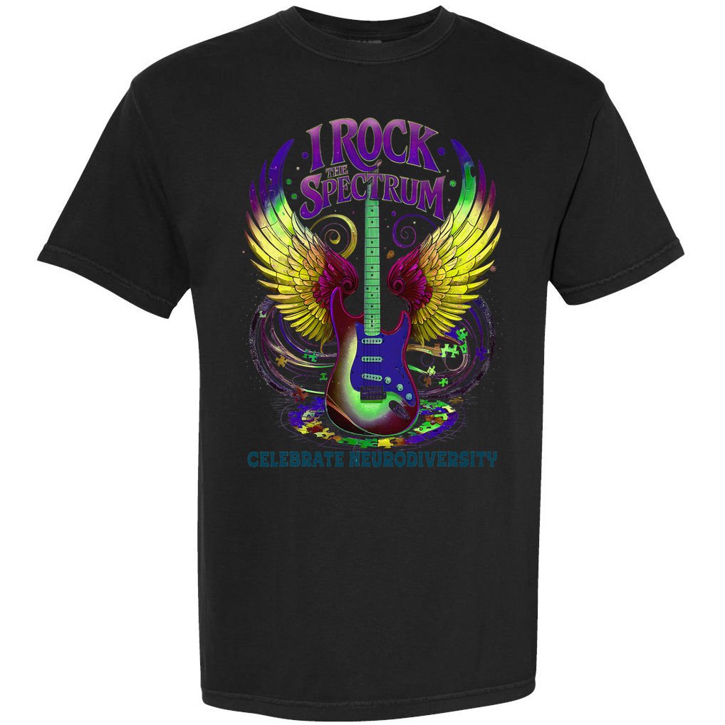 Proud Neurodiversity I ROCK THE SPECTRUM Autism Awareness Comfort Colors T-Shirt