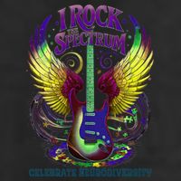 Proud Neurodiversity I ROCK THE SPECTRUM Autism Awareness 7 Panel Mesh Trucker Snapback Hat