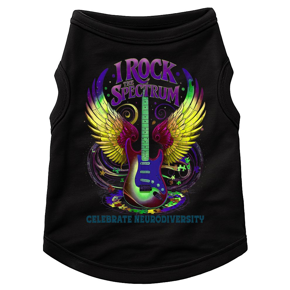 Proud Neurodiversity I ROCK THE SPECTRUM Autism Awareness Doggie Tank
