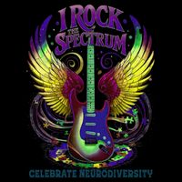 Proud Neurodiversity I ROCK THE SPECTRUM Autism Awareness Flexfit Unipanel Trucker Cap
