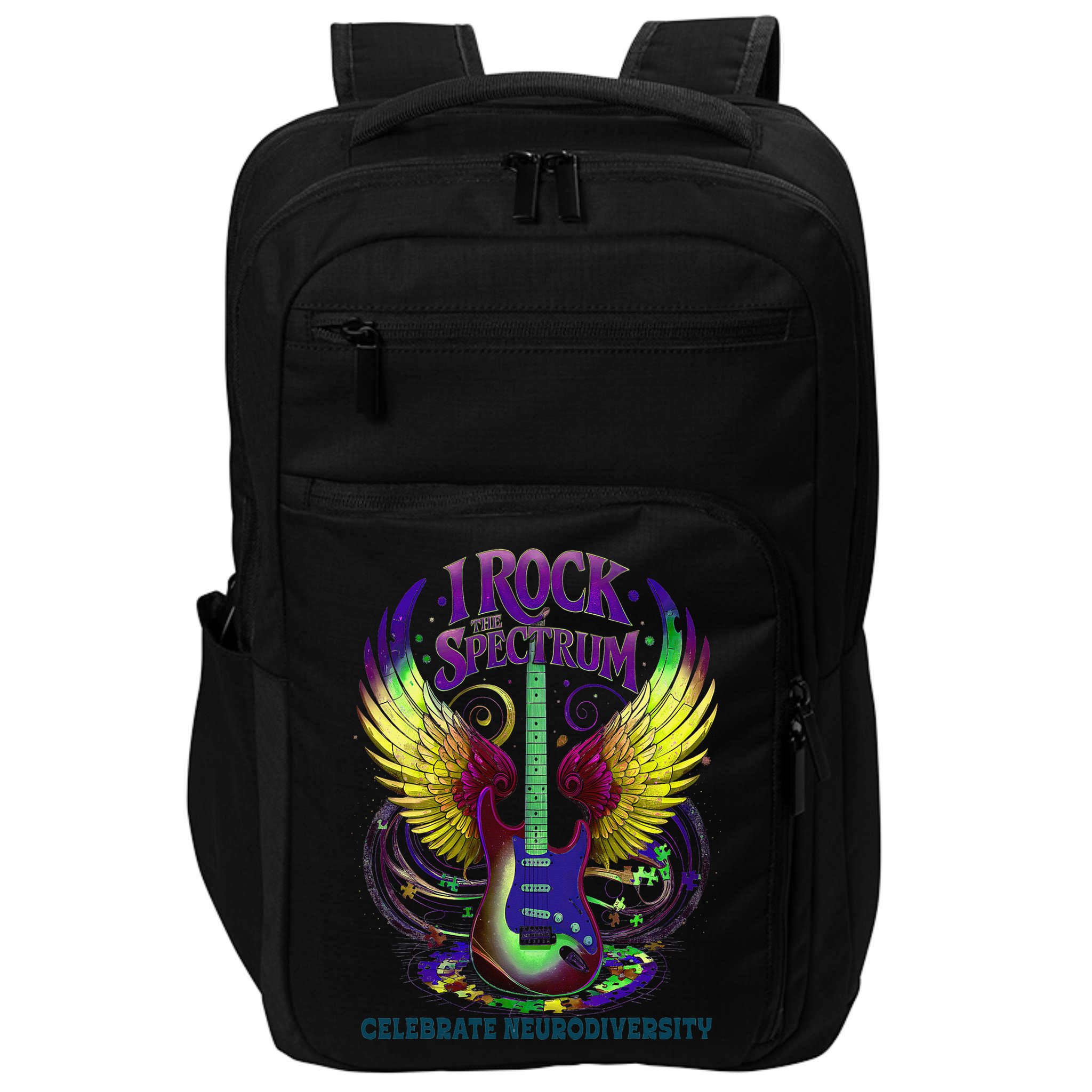 Proud Neurodiversity I ROCK THE SPECTRUM Autism Awareness Impact Tech Backpack