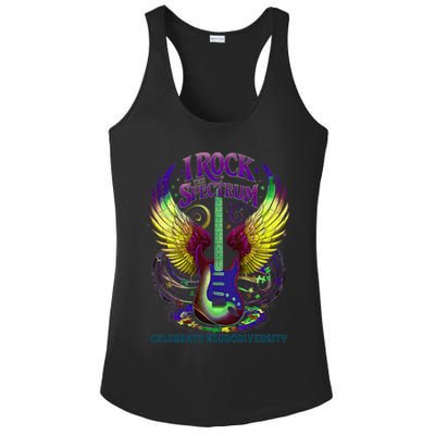 Proud Neurodiversity I ROCK THE SPECTRUM Autism Awareness Ladies PosiCharge Competitor Racerback Tank