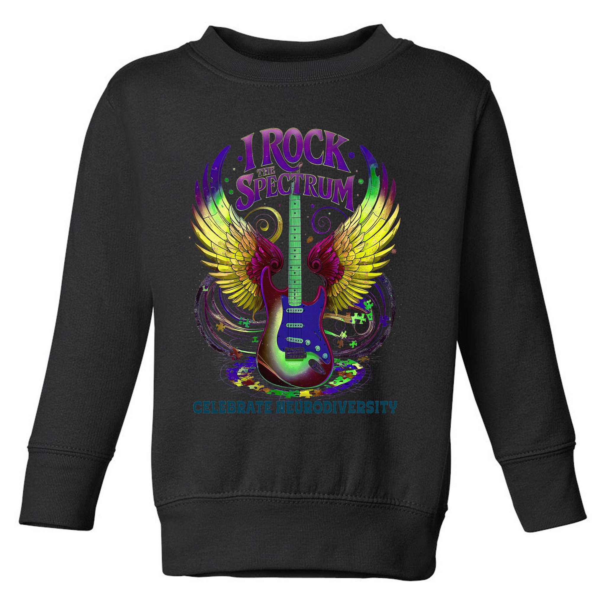 Proud Neurodiversity I ROCK THE SPECTRUM Autism Awareness Toddler Sweatshirt