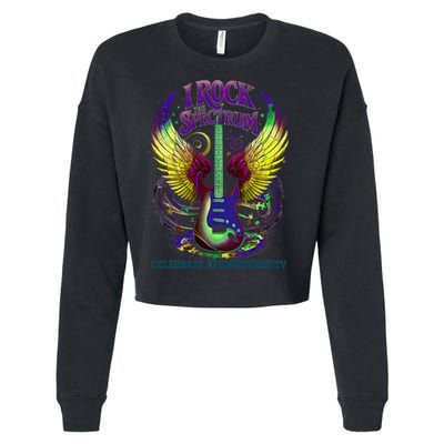 Proud Neurodiversity I ROCK THE SPECTRUM Autism Awareness Cropped Pullover Crew