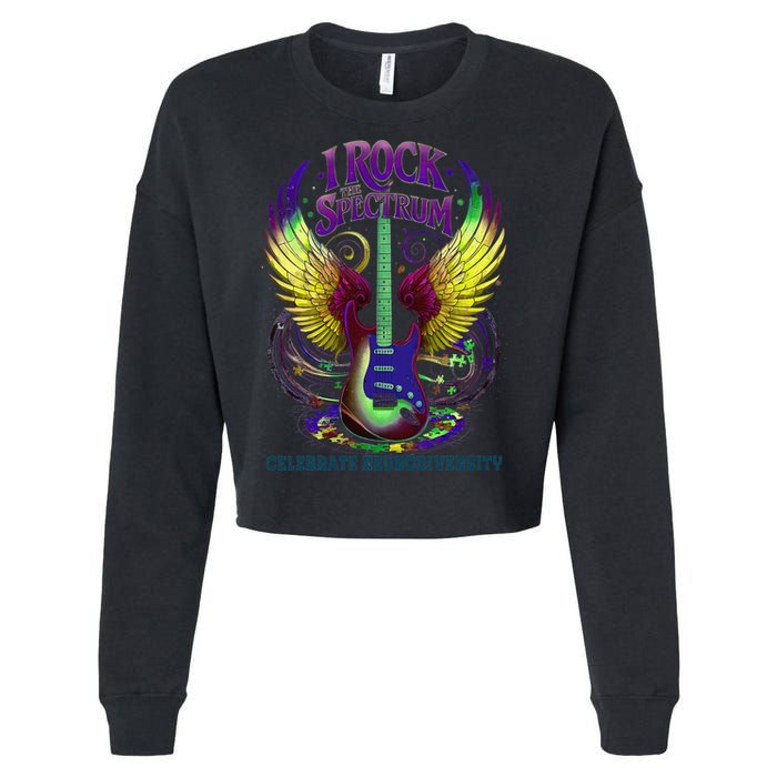 Proud Neurodiversity I ROCK THE SPECTRUM Autism Awareness Cropped Pullover Crew