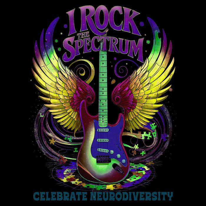 Proud Neurodiversity I ROCK THE SPECTRUM Autism Awareness Cropped Pullover Crew
