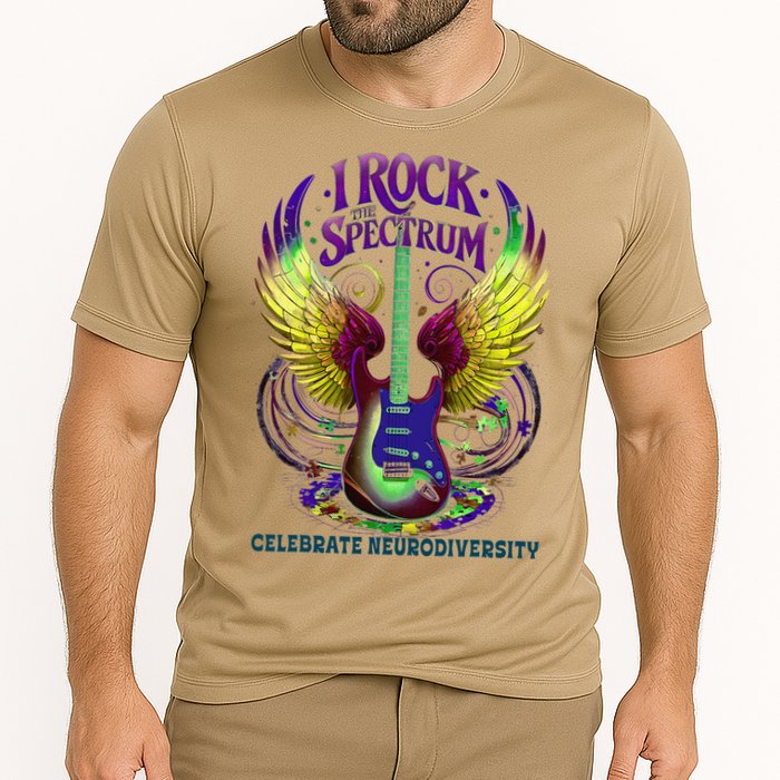 Proud Neurodiversity I ROCK THE SPECTRUM Autism Awareness Cooling Performance Crew T-Shirt