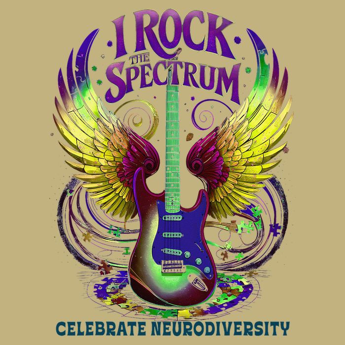Proud Neurodiversity I ROCK THE SPECTRUM Autism Awareness Cooling Performance Crew T-Shirt