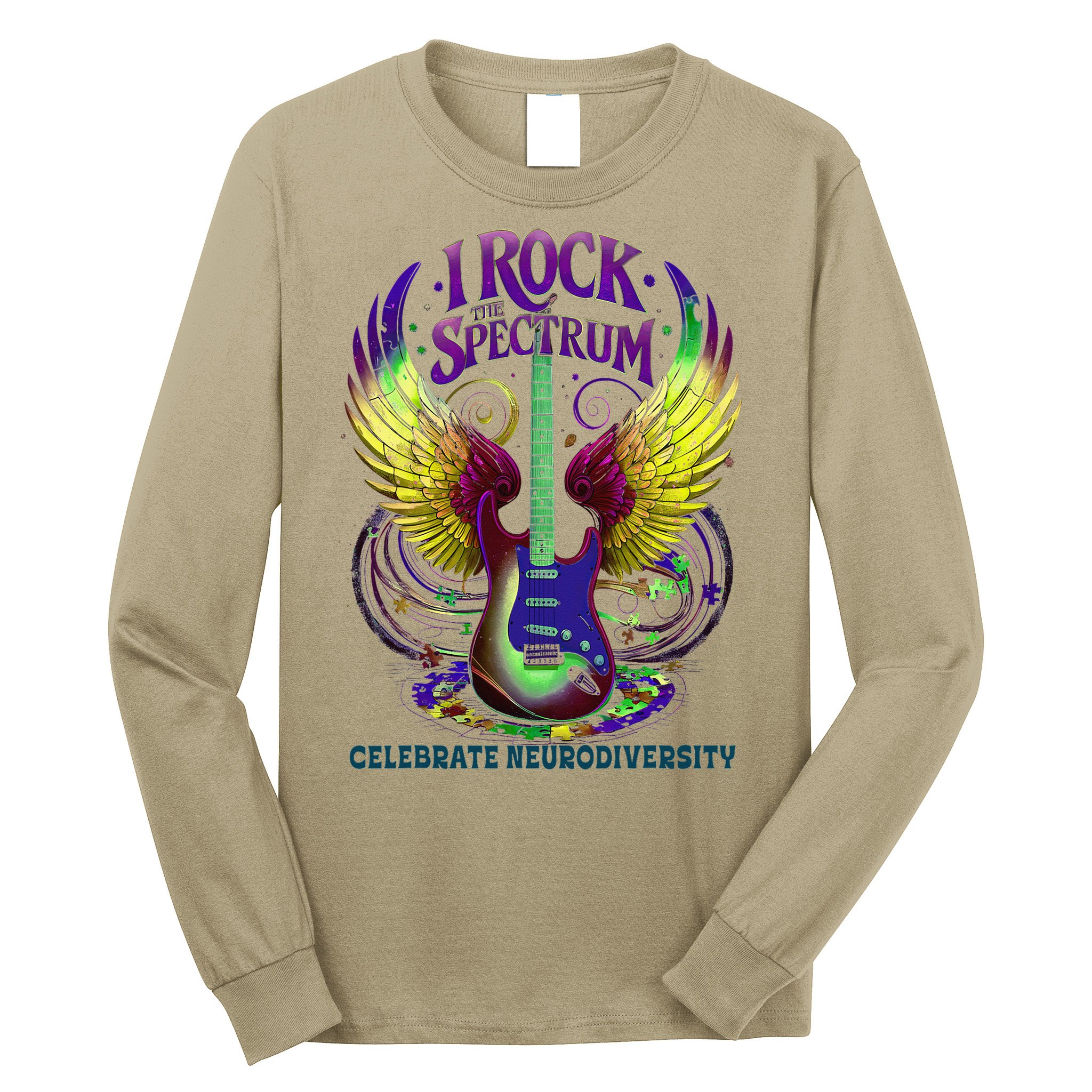 Proud Neurodiversity I ROCK THE SPECTRUM Autism Awareness Long Sleeve Shirt