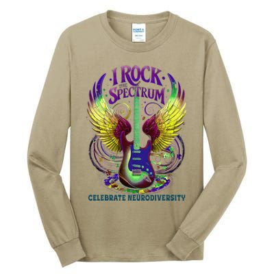 Proud Neurodiversity I ROCK THE SPECTRUM Autism Awareness Tall Long Sleeve T-Shirt