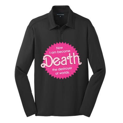 Pinkheimer Now I Am Become Death The Destroyer Of Worlds Silk Touch Performance Long Sleeve Polo