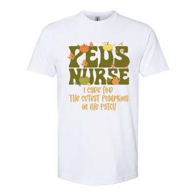 Peds Nurse I Care For The Cutest Pumpkins In The Patch Gift Softstyle® CVC T-Shirt