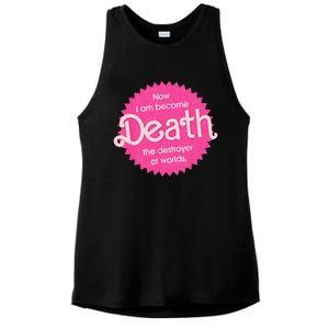 Pinkheimer Now I Am Become Death The Destroyer Of Worlds Ladies PosiCharge Tri-Blend Wicking Tank