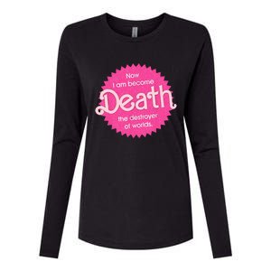 Pinkheimer Now I Am Become Death The Destroyer Of Worlds Womens Cotton Relaxed Long Sleeve T-Shirt