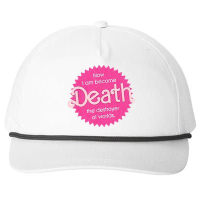 Pinkheimer Now I Am Become Death The Destroyer Of Worlds Snapback Five-Panel Rope Hat