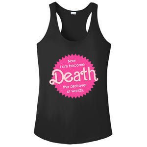 Pinkheimer Now I Am Become Death The Destroyer Of Worlds Ladies PosiCharge Competitor Racerback Tank