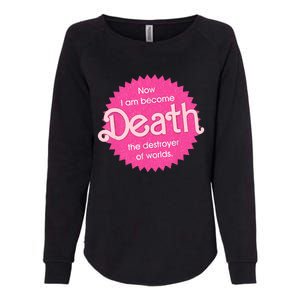 Pinkheimer Now I Am Become Death The Destroyer Of Worlds Womens California Wash Sweatshirt