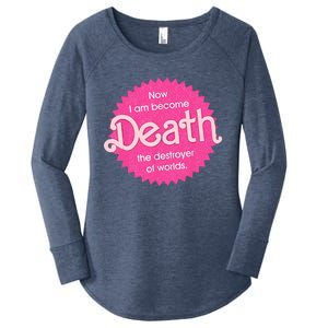 Pinkheimer Now I Am Become Death The Destroyer Of Worlds Women's Perfect Tri Tunic Long Sleeve Shirt