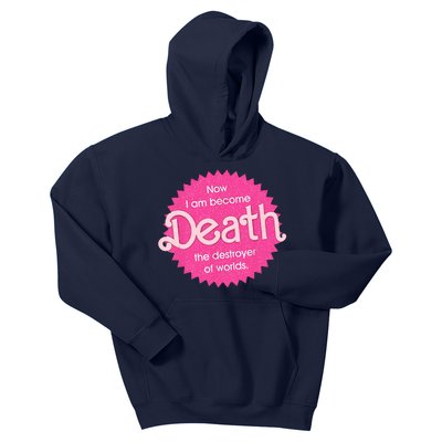 Pinkheimer Now I Am Become Death The Destroyer Of Worlds Kids Hoodie