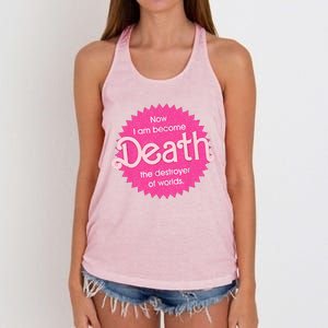 Pinkheimer Now I Am Become Death The Destroyer Of Worlds Women's Knotted Racerback Tank