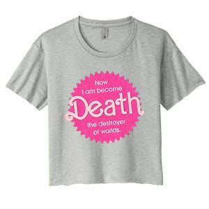 Pinkheimer Now I Am Become Death The Destroyer Of Worlds Women's Crop Top Tee