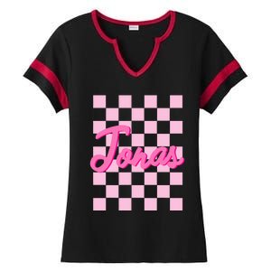 Personalized Name Jonas I Love Jonas Ladies Halftime Notch Neck Tee