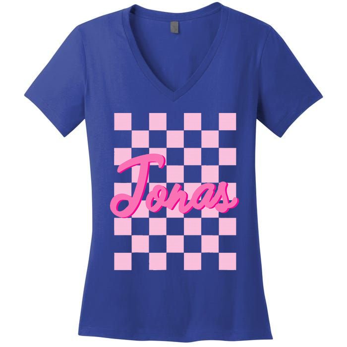 Personalized Name Jonas I Love Jonas Women's V-Neck T-Shirt