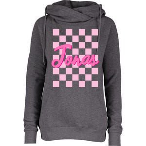 Personalized Name Jonas I Love Jonas Womens Funnel Neck Pullover Hood