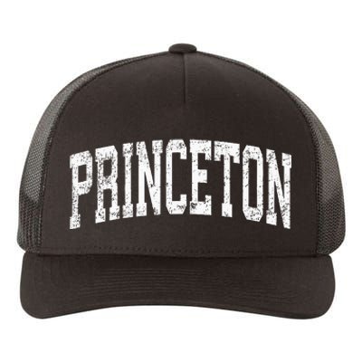 Princeton New Jersey NJ Vintage Athletic Sports Yupoong Adult 5-Panel Trucker Hat