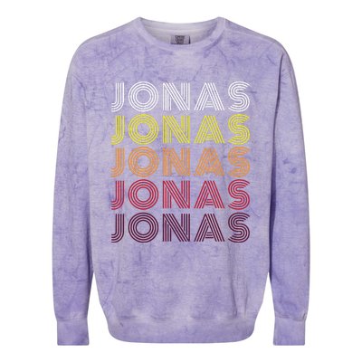 Personalized Name Jonas Vintage Jonas Colorblast Crewneck Sweatshirt