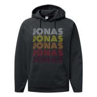 Personalized Name Jonas Vintage Jonas Performance Fleece Hoodie