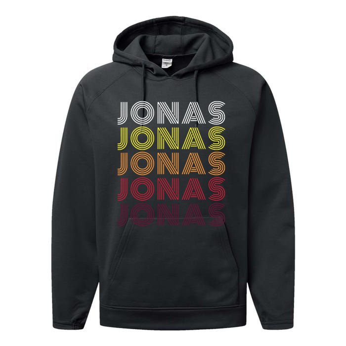 Personalized Name Jonas Vintage Jonas Performance Fleece Hoodie