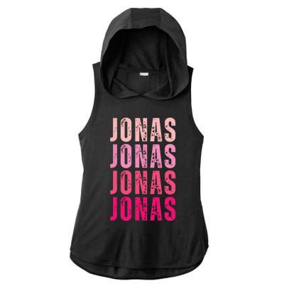 Personalized Name Jonas I Love Jonas Ladies PosiCharge Tri-Blend Wicking Draft Hoodie Tank