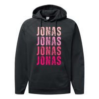 Personalized Name Jonas I Love Jonas Performance Fleece Hoodie