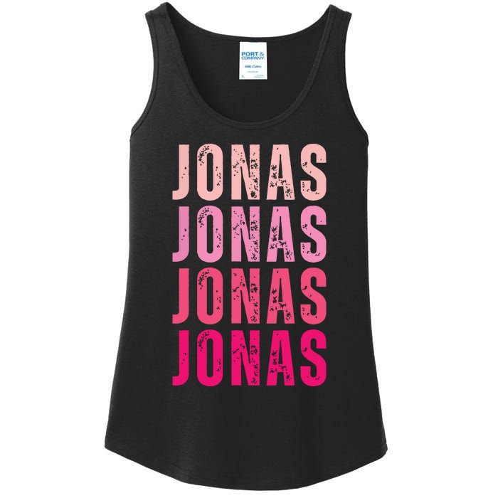 Personalized Name Jonas I Love Jonas Ladies Essential Tank