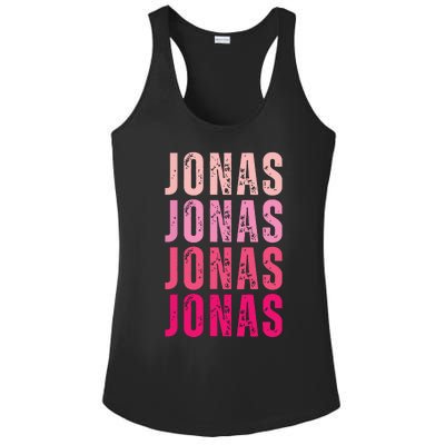 Personalized Name Jonas I Love Jonas Ladies PosiCharge Competitor Racerback Tank