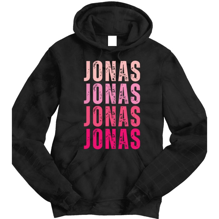 Personalized Name Jonas I Love Jonas Tie Dye Hoodie